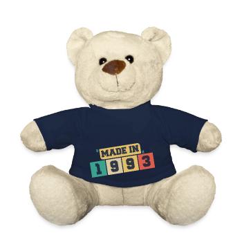1993 anniversaire 1993 né en 1993 anniversaire - Nounours - bleu marine - Devant