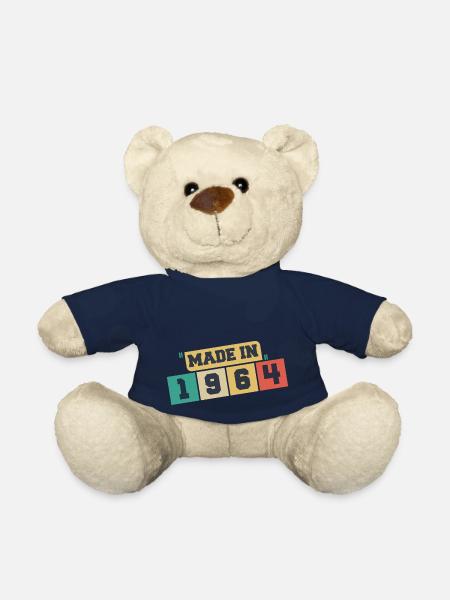 1964 anniversaire 1964 né en 1964 anniversaire - Nounours - bleu marine