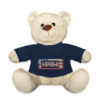 Kamala Harris president amerikanische Flagge retro - Teddy - French Navy - Vorne