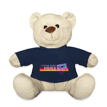 Rétro Vintage 1951 Nostalgique Anniversaire Hommes Femmes - Nounours - bleu marine - Devant