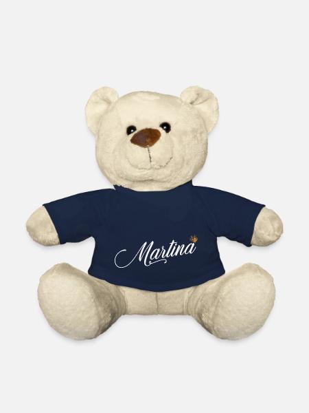 Martina Custom Name für Frauen Kinder Kleinkinder - - Teddy - French Navy