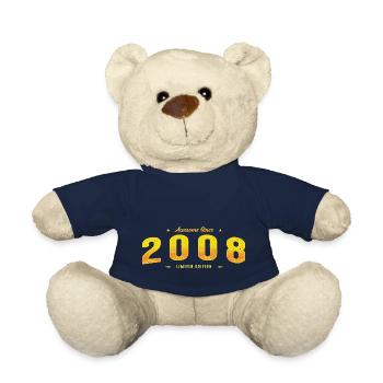 Awesome Since 2008 - Vintage 17th Birthday Classic - Teddy Bear - french navy - Front