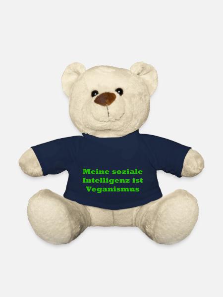 veganer Spruch - Teddy - French Navy