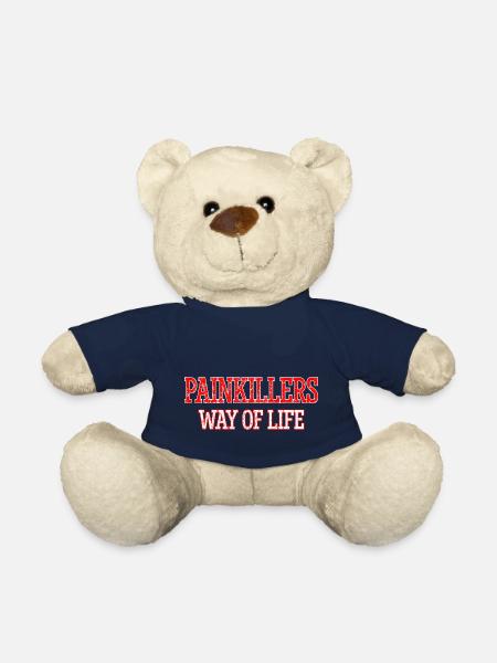 Painkillers Ways of Life Funny Sarcastic Adulthood - Teddy Bear - french navy