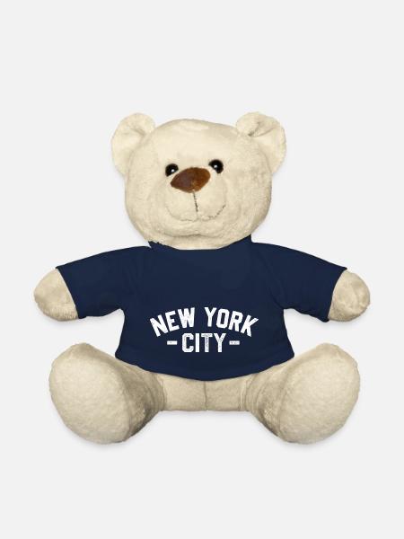 NEW YORK CITY VINTAGE ESTAMPILLÉ - Nounours - bleu marine