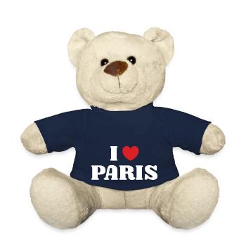 I love Paris - Teddy Bear - french navy - Front