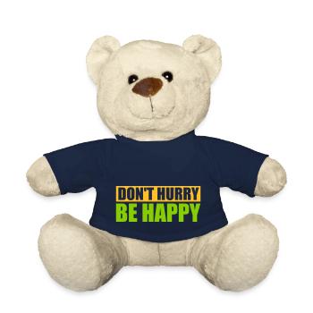 Don't hurry be happy - Teddy Bear - french navy - Front