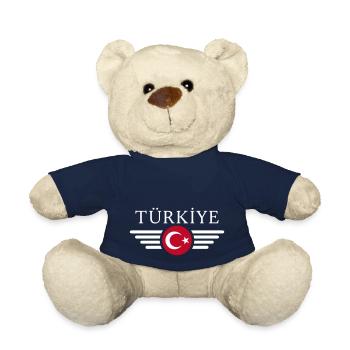 Wings Flag Turkey Türkiye - Teddy Bear - french navy - Front