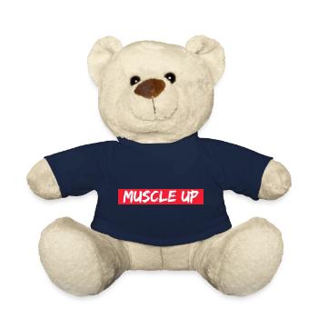 Muscle Up! Fitness Bodyweight Gym Motivation - Teddy Bear - french navy - Front