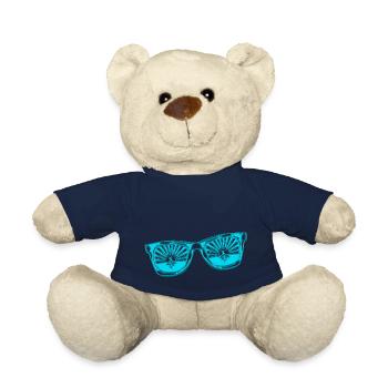 Sonnenbrille Sommer süß Happy Beach Ocean Surf - Teddy - French Navy - Vorne