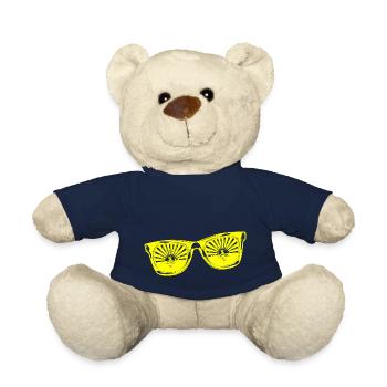 Sonnenbrille Sommer süß Happy Beach Ocean Surf - Teddy - French Navy - Vorne