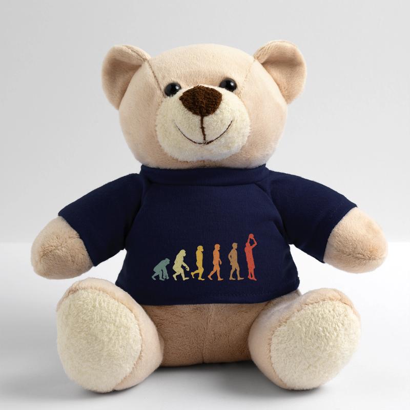 Basketball evolution vintage retro Teddy