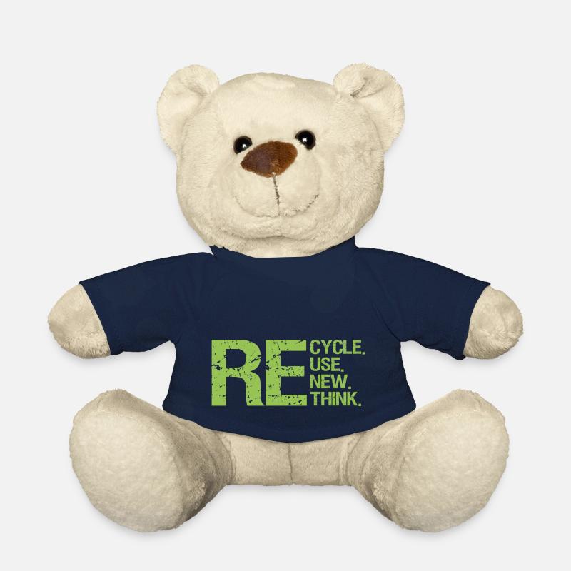 ReCycle ReUse ReNew ReThink - Teddy - French Navy