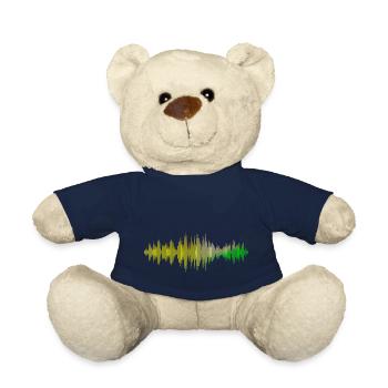 Schallwellen Musikwelle Vintage Retro DJ Herz Scheibe - Teddy - French Navy - Vorne