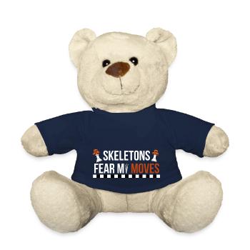 Squelette Peur de mes coups Échecs d’Halloween - Nounours - bleu marine - Devant