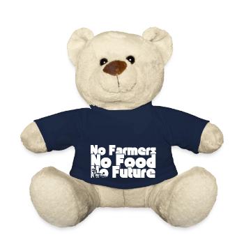 No Farmers No Food No Future - Teddy Bear - french navy - Front