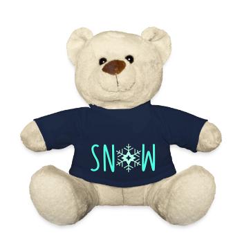 Neige flocon de neige - Nounours - bleu marine - Devant