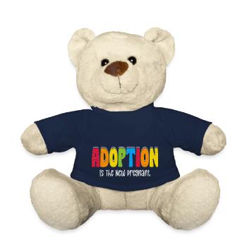 Adoption Is The New Pregnant Family Adoptive Mom - Teddy Bear - french navy - Front