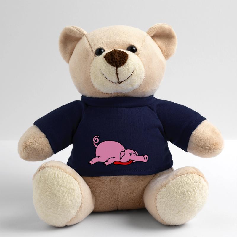 Grillon de porc mort inconscient mangeant de la viande Nounours