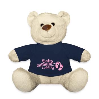 baby baby feet loading - Teddy Bear - french navy - Front