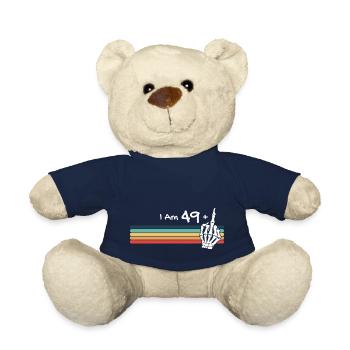 I'm not 50, I am 49 plus Middle Finger Skull - Teddy Bear - french navy - Front