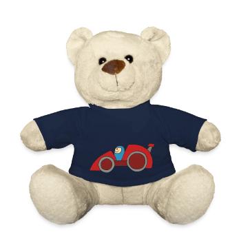 race car - Teddy Bear - french navy - Front
