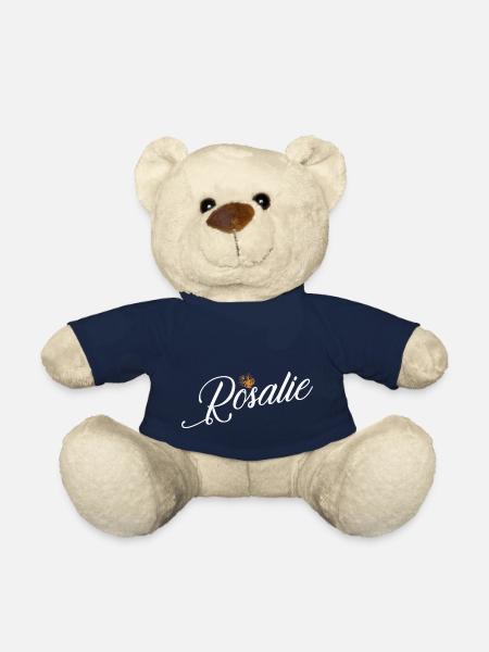 Rosalie Name für Frauen Kinder Kleinkinder - Rosalie - Teddy - French Navy