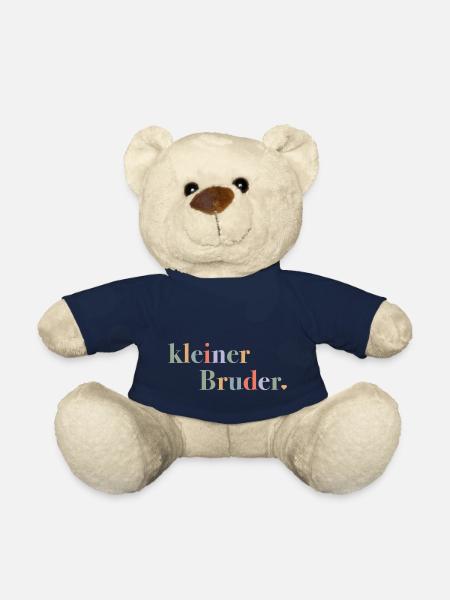 Kleiner Bruder – Geschenk zur Geburt für Babys - Teddy - French Navy
