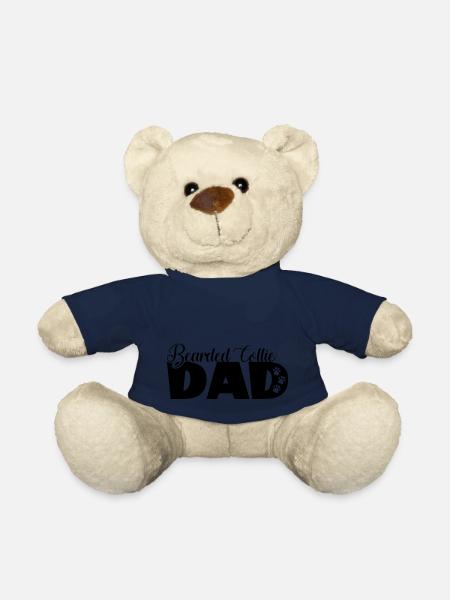 Bearded Collie Papa - énonciation drôle de papa de chien - Nounours - bleu marine