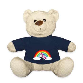 Einhorn Fabeltier Einhorn-Shirt Einhörner - Teddy - French Navy - Vorne