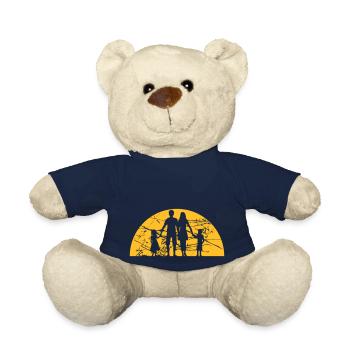 gratter larmes vacances soleil vacances en famille 2 enfants - Nounours - bleu marine - Devant