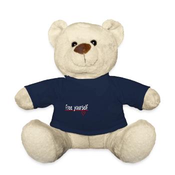 free yourself quotes - Teddy Bear - french navy - Front