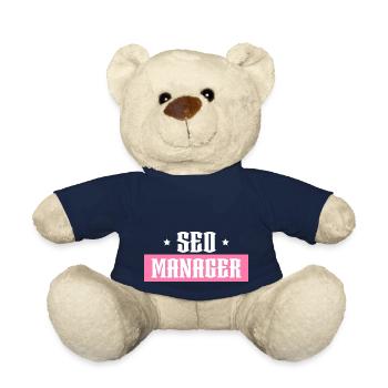 SEO Manager pink tshirt black - Teddy Bear - french navy - Front