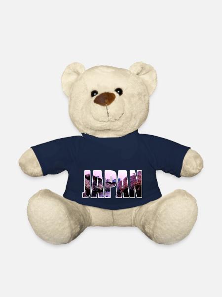 JAPON Fleur de cerisier Sakura - Nounours - bleu marine