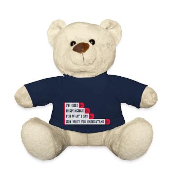what I say quote - Teddy Bear - french navy - Front