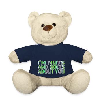 blagues construire pyjama de Noël ce noël de science-fiction - Nounours - bleu marine - Devant