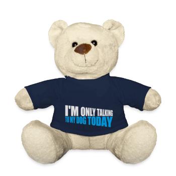 only talking to dog - Teddy Bear - french navy - Front