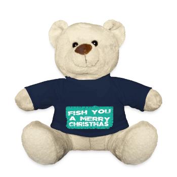 funny gym christmas vacation fisherman dork angler - Teddy - French Navy - Vorne