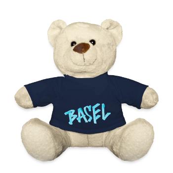 Basel lettering - Teddy Bear - french navy - Front