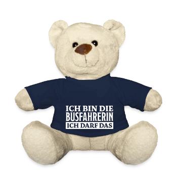 Busfahrerin Spruch Lustiges Busfahrerin Geschenk - Teddy - French Navy - Vorne