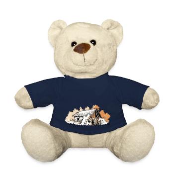 Cabane dans les bois - Nounours - bleu marine - Devant