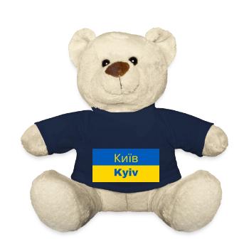 Kiev en cyrillique - Nounours - bleu marine - Devant