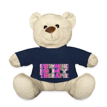 swim dad tshirts swimmers sport birthday present - Teddy - French Navy - Vorne