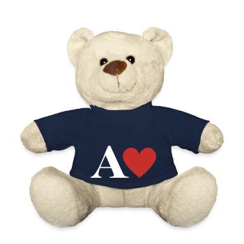 Roter Herz-Buchstabe - Teddy - French Navy - Vorne