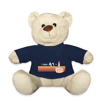 Ich bin 41 + 1 Mittelfinger-Shirt Ich bin 41 plus, - Teddy - French Navy - Vorne
