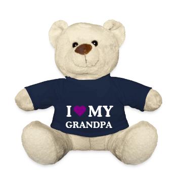 Ich liebe das lila Alzheimer-Bewusstsein meines Großvaters - Teddy - French Navy - Vorne