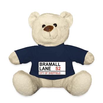 Sheffield Football Team Bramall Lane Street Sign - Teddy Bear - french navy - Front