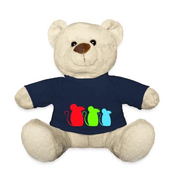 3 Mäuse Team Drei Freunde Party Crew Silhouette - Teddy - French Navy - Vorne