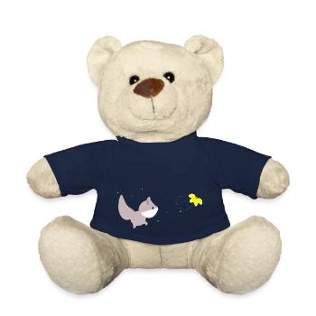Purzelino and the Butterfly - Teddy Bear - french navy - Front