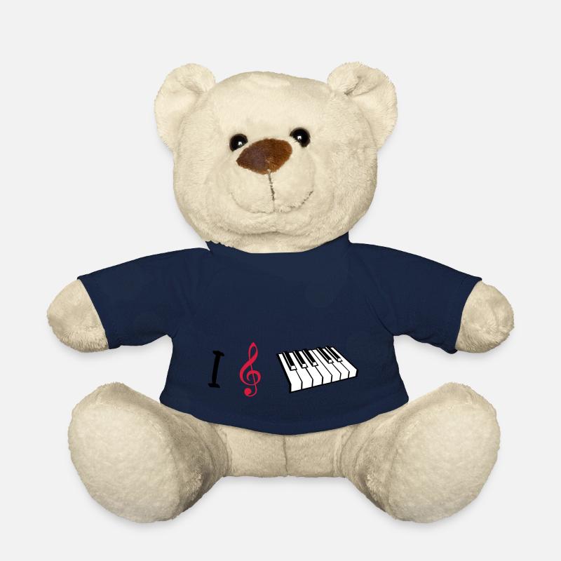 J'aime le piano, le piano - Nounours - bleu marine